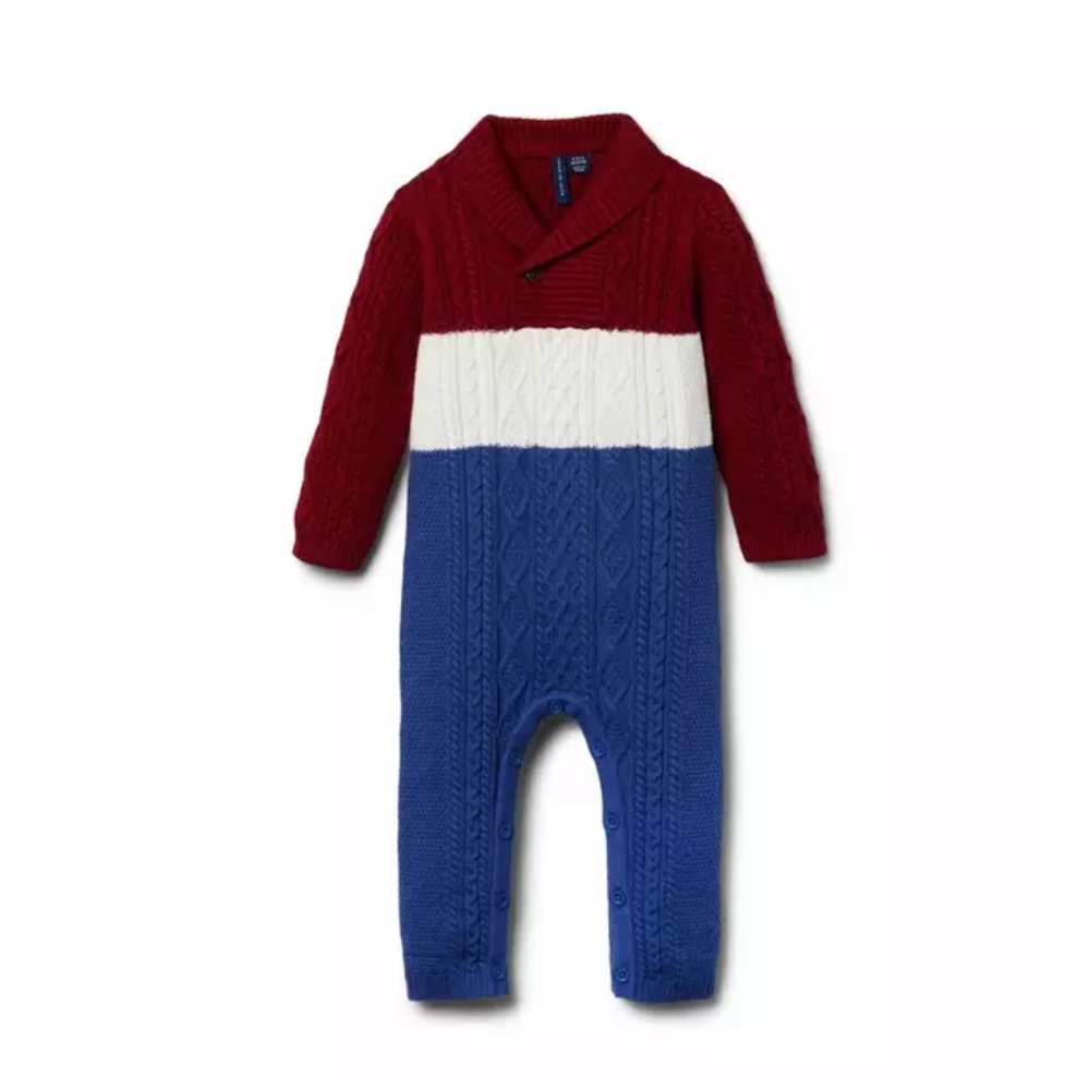 NWT Janie and Jack shawl collar sweater onesie 12-18MO